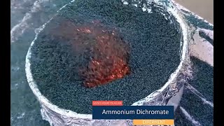 Chemical experiment Ammonium Dichromate  volcano [upl. by Elaine]