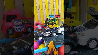 Mobil polisi forklift truk dump excavator dan truk pemadam kebakaran shortsviralvideotruk [upl. by Branden]