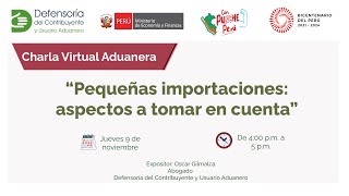 quotPequeñas importaciones aspectos a tomar en cuentaquot Perú [upl. by Canotas]