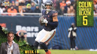 Blazin 5 Bears upset Packers Bills clinch AFC East highlight Colins Week 18 picks  THE HERD [upl. by Barrus133]