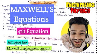 Maxwells fourth equations in hindi  Lec46  Engineering Physics [upl. by Alaik634]