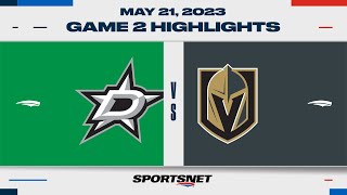 NHL Western Conference Final Game 2 Highlights  Stars vs Golden Knights  May 21 2023 [upl. by Borreri887]