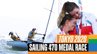 ⛵️ Womens Sailing 470 Medal Race  Tokyo Replays [upl. by Aromat694]