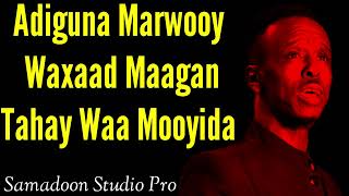 ABDILLAHI BOQOL 2022  ADIGUNA MARWO  HEES LYRICS SOMALI MUSIC Samadoon Studio Pro mp4 [upl. by Geffner463]