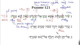 Initiation à l’hébreu biblique  13bis Psaume 121 début [upl. by Conah]