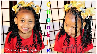 Cute Hairstyle  KidsBox Crochet Hair  Giveaway [upl. by Ahseei]