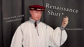 I Made an Elizabethan Blackwork Shirt For My Partner  Renaissance Menswear CC [upl. by Analad596]