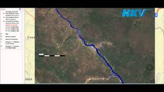 Animation of Cahora Bassa dam breach in Mozambique around the city of Tete [upl. by Almena771]