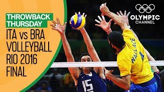 Italy vs Brazil – Mens Volleyball Gold Medal Match at Rio 2016  Throwback Thursday [upl. by Ximena]