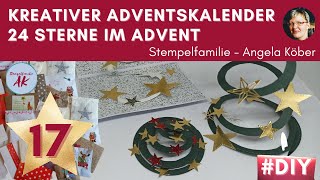 17 Schwebender Tannenbaum mit Sternen  basteln SPAK 1721 Adventskalender Stampin Up [upl. by Attenahs]