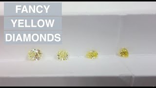 Fancy Yellow Diamonds  Quick Review of Color Intensities [upl. by Anitrebla724]