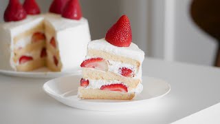 Strawberry Cream Cake 🍰 [upl. by Saoj]