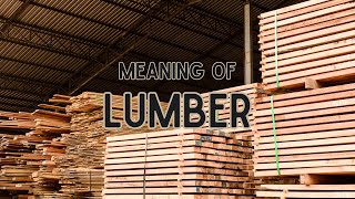 What is the meaning of Lumber [upl. by Farrica]