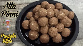 Winter Special Punjabi Atta Pinni  Punjabi style pinni recipe Atta amp Dry Fruits Gond ke laddu [upl. by Emyaj410]