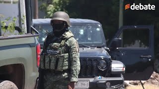 Otro enfrentamiento se registra en Costa Rica Sinaloa armados dejan camionetas de lujo baleadas [upl. by Airat]