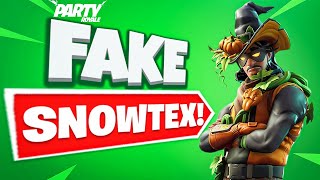 Pretending To Be Snowtex In Fortnite Party Royale [upl. by Notanhoj]