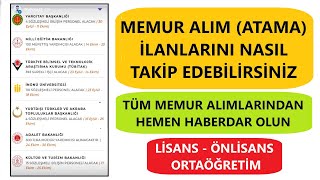 MEMUR ALIMLARINI NASIL TAKİP EDEBİLİRİSİNİZ  KPSS MEMUR ALIMLARINI NEREDEN TAKİP EDEBİLİRİM [upl. by Jacynth]