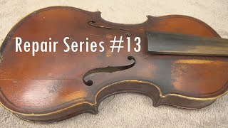 Repair Series 13  Broken violin  GiveAway Fiddlerman Strings  ASMR [upl. by Nnahgem]