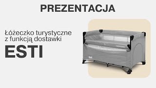 Łóżeczko turystyczne z funkcją dostawki  Caretero Esti [upl. by Ennovehc]