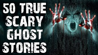 50 TRUE Paranormal amp Ghost Scary Stories Told In The Rain  Mega Compilation [upl. by Eniarda984]