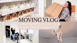 MOVING VLOG  THE RANGE MY OLD ROOM TRANSFORMATION amp SHOPPING [upl. by Sirehc14]