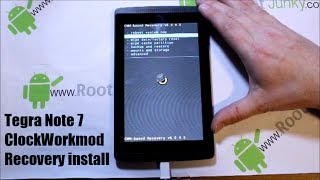 Tegra Note 7 ClockWorkMod Recovery install [upl. by Jeminah293]