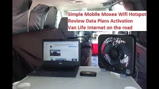 Simple Mobile Moxee Wifi Hotspot Review No contract easy activation Van Life internet on the road [upl. by Gefen]