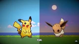 Pikachu vs eevee rap battle [upl. by Nnahteb]