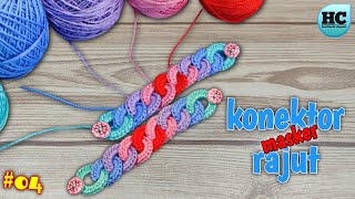 CROCHET  Konektor Masker Rajut RAINBOW  Crochet Mask Connector [upl. by Cressy]