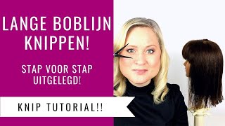 LANGE BOBLIJN KNIPPEN  BOB  LOB HAIRCUT TUTORIAL  Dazzling Beauty [upl. by Luoar]