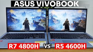 Asus Vivobook Ryzen 7 4800H vs Ryzen 5 4600H  A diferença em JOGOS é grande [upl. by Petromilli]