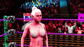 WWE 2K19 MANAMI MITAMA vs MOTHERZANDRIAS Iron Man Match PS4 CAW DIVA [upl. by Arikahs929]