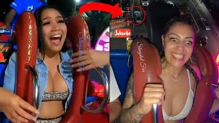 Slingshot Ride Girl Fail Compilation  Funny and Shocking Moments [upl. by Ttayh419]