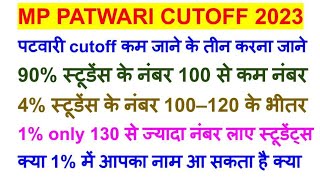 mp patwari cutoff analysis3 कारण जाने cutoff कम जाने के competition कम है mppatwari [upl. by Esekram]