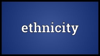 Ethnicity Meaning [upl. by Dorcea657]