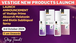 Vestige New Products launch Absorvit Biotin Sublingual Spray amp Absorvit Melatonin Sublingual Spray [upl. by Johnsson]