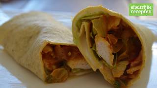 TORTILLA WRAP MET KRUIDIGE KIP  MAKKELIJK amp SUPER LEKKER RECEPT [upl. by Trinity233]