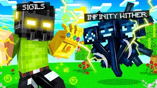 FIGHTING the INFINITY WITHER in Insane Craft [upl. by Yralam]