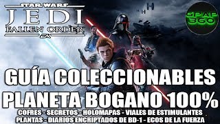 Star Wars Jedi Fallen Order  Guía coleccionables planeta Bogano 100 Cofres Secretos Ecos [upl. by Htez]