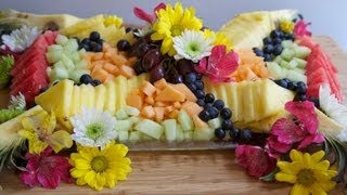 ☀ How to Make A Beautiful Fruit Tray Brunch Fruit Platter [upl. by Thapa]