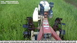 PuddlingTilling a rice field with heavy weed growth  Operators POV [upl. by Afirahs450]