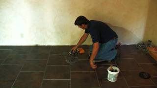 SnapStone Porcelain Tile Installation  Grouting Tile [upl. by Garzon93]