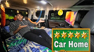 Making a Luxury 5Star Room in Our Car  कार में बनाया लग्जरी रूम [upl. by Maer579]