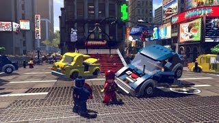 LEGO Marvel Super Heroes 100 Guide 2  Times Square Off All 10 Minikits Stan Lee in Peril [upl. by Anairotciv]