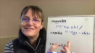 How to Pronounce Renewable Capable and Capability American English from SpeechModificationcom [upl. by Haggi]