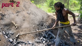 Harvesting One Of Biggest CoalSkillKilnPit In Runaway Bay St Ann JA  Pt2 [upl. by Assetal436]