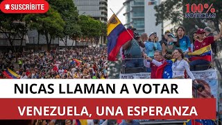 Nicaragüenses brindan su apoyo a la oposición de Venezuela y al pueblo Llaman a votación masiva [upl. by Margarida]