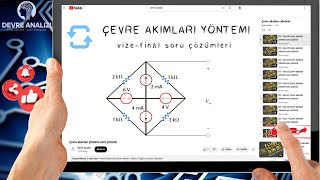 DC  ÇA32 Çevre akımları yöntemi soru çözümü vize final hazırlık soruları [upl. by Oirelav]