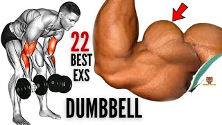 22 BEST BICEPS WORKOUT WITH DUMBBELLS ONLY AT HOME TO GET BIGGER ARMS FAST [upl. by Airam]