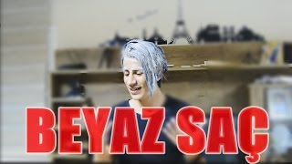 SAÇIMI DUVAR BOYASIYLA BEYAZA BOYADIM [upl. by Eserehc]